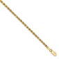 Gold Classics&#8482; 2.75mm. 14k Diamond Cut Rope Chain Anklet - image 2
