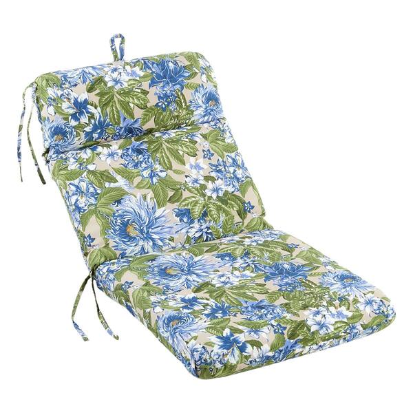 Jordan Manufacturing High Back Chair Cushion - Blue Floral - image 