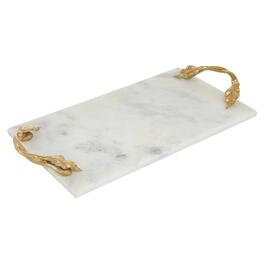 9th & Pike&#40;R&#41; Natural White Marble Serving Tray