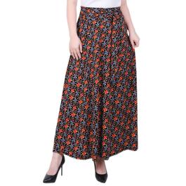 Womens NY Collection Pull On Printed Skirt