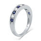 Nova Star&#174; 1/5ctw. Lab Grown Diamond & Blue Sapphire Band Ring - image 2