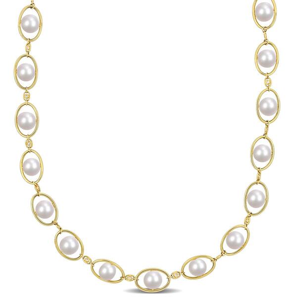 Gemstone Classics&#40;tm&#41; 18kt. Yellow Gold Pearl Bead Necklace - image 