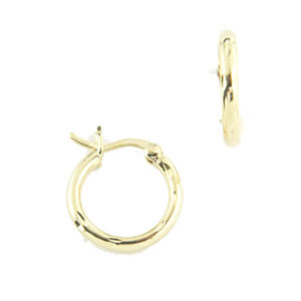 Danecraft 24kt. Gold/Sterling Diamond Cut Earrings - image 