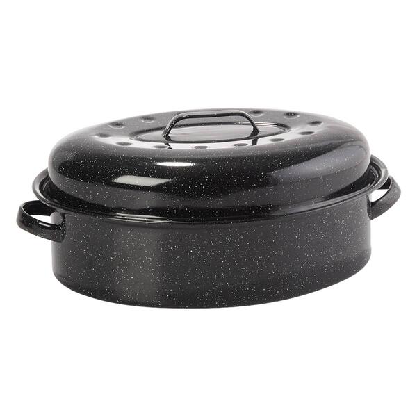 18in. Covered Oval Roaster - image 