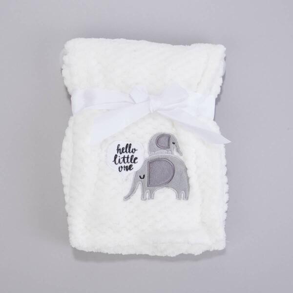 Heavenly Sent Elephant Hello Little One Baby Blanket - image 