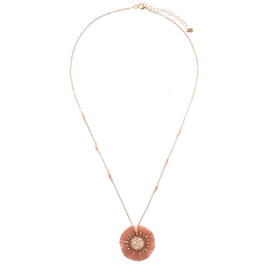 Ashley Cooper&#40;tm&#41; Gold Necklace w/ Thread Flower Pendant