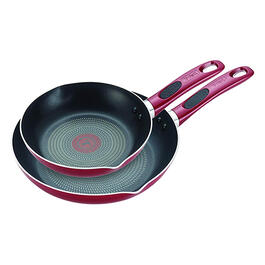 T-Fal&#40;R&#41; Wearever 8in. and 10 in.Excite Frypan Set - Rio Red