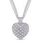 Diamond Classics&#40;tm&#41; Sterling Silver Diamond Heart Necklace - image 1