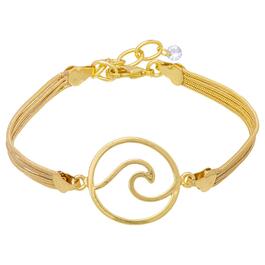 Gold Plated Round Wave Bracelet