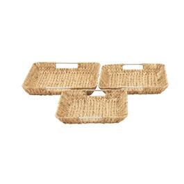 9th & Pike&#40;R&#41; Rectangular Seagrass Basket Trays - Set of 3