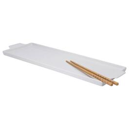 Home Essentials White 17in. Rectangle Platter - Set of 2