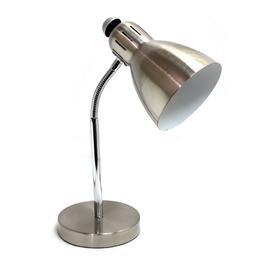 Simple Designs Semi-Flexible Brushed Nickel Desk Lamp