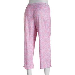 Womens Jessica Simpson Ribbed Brushed Paisley Capri Pajama Pants