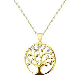 Accents by Gianni Argento Diamond Plated Tree of Life Pendant