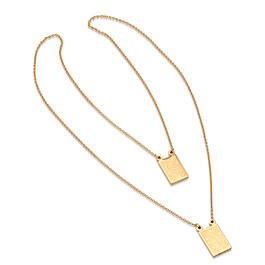 Mens Steeltime 18kt. Gold Plated Escapulario Necklace