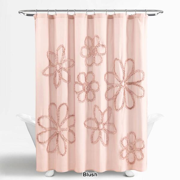Lush Décor® Ruffle Flower Shower Curtain