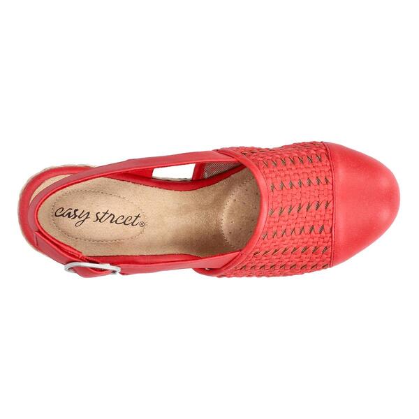 Womens Easy Street Taffy Slingback Espadrilles Wedges Sandals