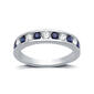 Nova Star&#40;R&#41; 1/5ctw. Lab Grown Diamond & Blue Sapphire Band Ring - image 1