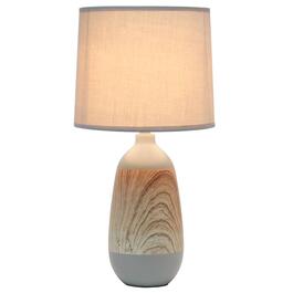 Simple Designs Ceramic Oblong Table Lamp w/Shade