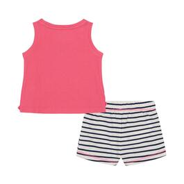 Baby Girl &#40;12-24M&#41; Tommy Hilfiger Tank Top w/ Bow & Stripe Shorts