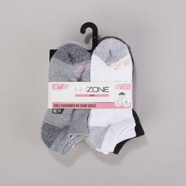 Girls Go Zone 10pk. No Show Cushioned Sport Socks