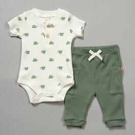 Baby Boy &#40;NB-3M&#41; Liam & James Turtle Bodysuit & Pants Set