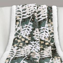 Lush Décor® Camouflage Leaves Sherpa Throw