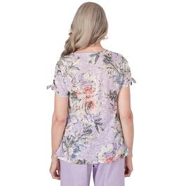 Womens Alfred Dunner Garden Party Burnout Floral Tee