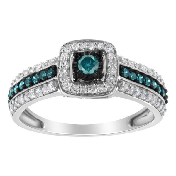 Radiant Rainbow&#8482; 1/2 ct. Blue Diamond Engagement Ring