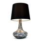 Simple Designs Mosaic Tiled Glass Genie Table Lamp w/Fabric Shade - image 1