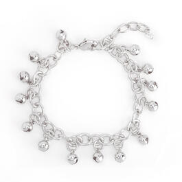 Silver-Plated Dangling Bells Charm Bracelet
