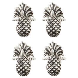 Pineapple 4pk. Napkin Ring Set