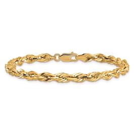 Gold Classics&#8482; 4.25mm. 14kt. Semi Solid Rope Chain Bracelet
