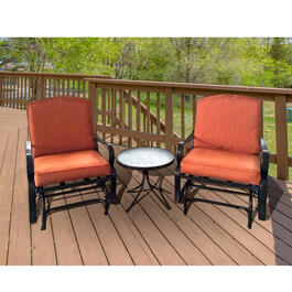 Pleasant Bay 3pc Cushioned Glider Seating Set