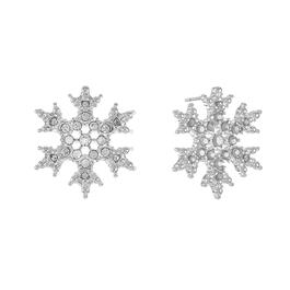 Gloria Vanderbilt 0.81in. Crystal Button Snowflake Earrings