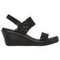 Womens Skechers Rumble On-Sassy Dayz Wedge Sandals - Black/Black - image 2