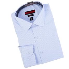 Mens Architect&#40;R&#41; Fitted Stretch Dress Shirt - White/Blue