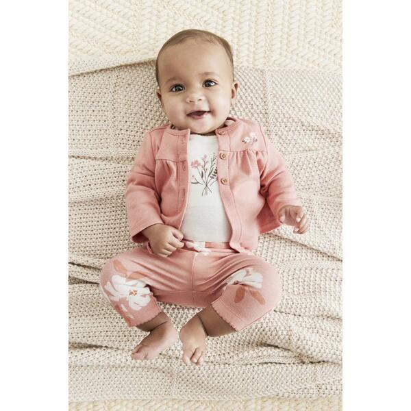 Baby Girl &#40;NB-12M&#41; Carter's&#40;R&#41; 3pc. Dainty Floral Cardigan Set - image 