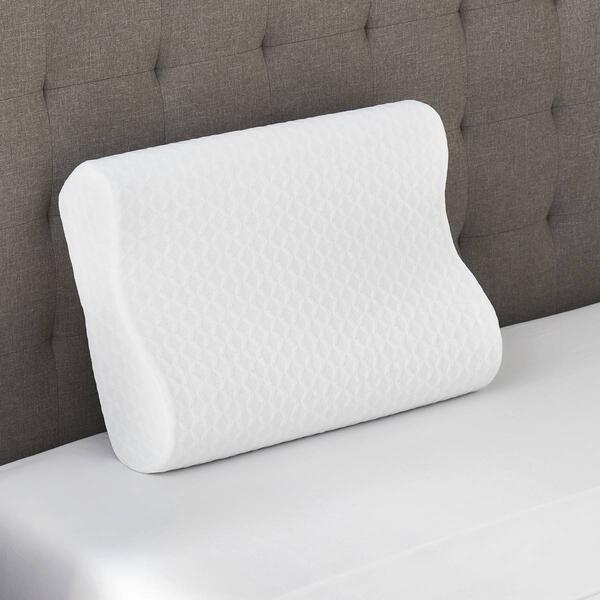Bodipedic&#40;tm&#41; Gel Support Contour Memory Foam Bed Pillow - image 