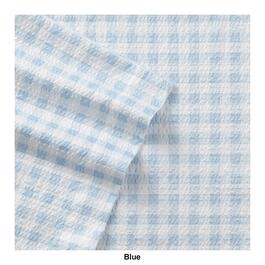 Shavel Home Products Seersucker Sheet Set - Gingham Blue