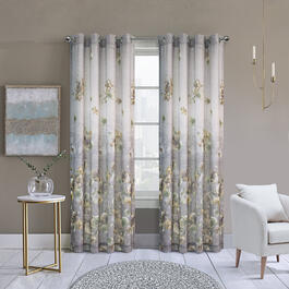Twilight Floral Grommet Curtain Panels