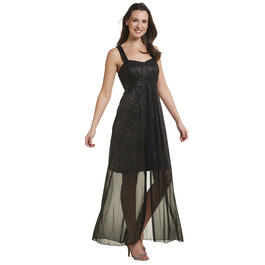 Womens Connected Apparel Glitter Apron Flyaway Dress