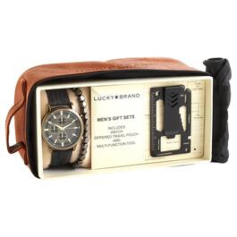 Mens Lucky Brand Watch & Stretch Bracelet Set - LM120NVY_GS