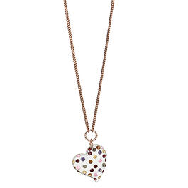 Betsey Johnson Multicolor Heart Pendant Necklace