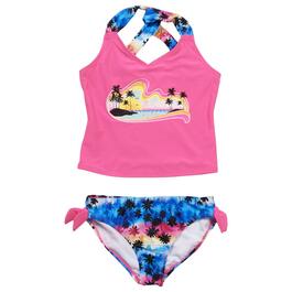 Girls &#40;7-16&#41; Shelloha 2pc.Island Breeze Tankini & Bottom Swimsuit