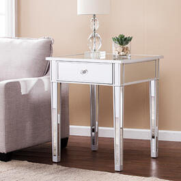 Southern Enterprises Mirage Mirrored Accent Table