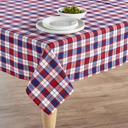 Cottage Classics&#40;R&#41; Red/White/Blue Plaid Tablecloth