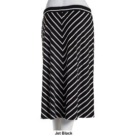 Plus Size French Laundry Stripe Skirt with Elastic Waist