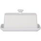 Home Essentials 8in. White Quilted Embossed Butter Dish - image 3