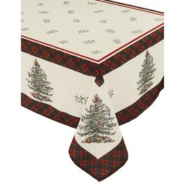 Spode&#40;R&#41; Christmas Tree Tartan Oblong Tablecloth